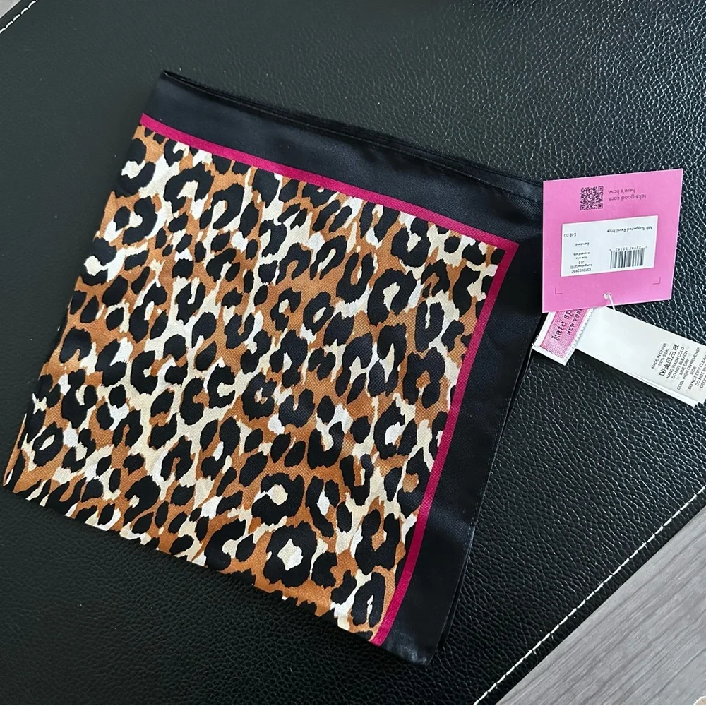 Kate Spade Leopard Silk Bandana